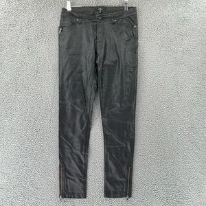 MAVI Women’s Faux Leather Skinny Pants Size‎ 28 Zip Leg Hem
